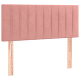 Giroletto a Molle con Materasso Rosa 120x190 cm in Velluto