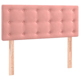 Giroletto a Molle con Materasso Rosa 120x190 cm in Velluto