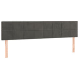 Giroletto a Molle con Materasso Grigio Scuro 120x190 cm Velluto