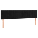 Giroletto a Molle con Materasso Nero 120x190 cm in Velluto
