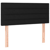 Letto a Molle con Materasso e LED Nero 120x190 cm in Tessuto