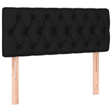 Letto a Molle con Materasso e LED Nero 120x190 cm in Tessuto