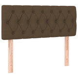 Letto a Molle Materasso e LED MarroneScuro 120x190cm in Tessuto