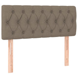 Letto a Molle con Materasso e LED Tortora 120x190 cm in Tessuto