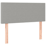 Letto a Molle Materasso e LED Grigio Chiaro 120x190 cm Tessuto