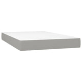 Letto a Molle Materasso e LED Grigio Chiaro 120x190 cm Tessuto