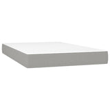 Letto a Molle Materasso e LED Grigio Chiaro 120x190 cm Tessuto