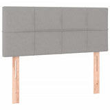 Letto a Molle Materasso e LED Grigio Chiaro 120x190 cm Tessuto