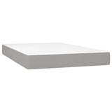 Letto a Molle Materasso e LED Grigio Chiaro 120x190 cm Tessuto