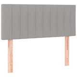 Letto a Molle Materasso e LED Grigio Chiaro 120x190 cm Tessuto