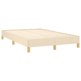 Letto a Molle con Materasso e LED Crema 120x190 cm in Tessuto