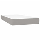 Letto a Molle Materasso e LED Grigio Chiaro 120x190 cm Tessuto