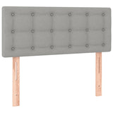 Letto a Molle Materasso e LED Grigio Chiaro 120x190 cm Tessuto
