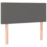Giroletto Molle con Materasso e LED Grigio 120x190cm Similpelle