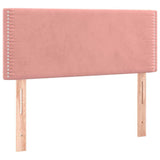Letto a Molle con Materasso e LED Rosa 120x190 cm in Velluto