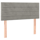 Letto a Molle con Materasso e LED Grigio Chiaro 120x190 cm Velluto
