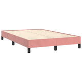Letto a Molle con Materasso e LED Rosa 120x190 cm in Velluto