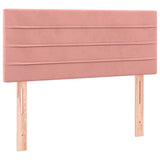 Letto a Molle con Materasso e LED Rosa 120x190 cm in Velluto