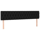 Letto a Molle con Materasso e LED Nero 120x190 cm in Tessuto