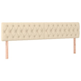 Letto a Molle con Materasso e LED Crema 120x190 cm in Tessuto