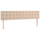 Giroletto Molle Materasso e LED Cappuccino 120x190cm Similpelle