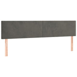 Letto a Molle Materasso e LED Grigio Scuro 120x190cm in Velluto