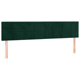 Letto a Molle con Materasso e LED Verde Scuro 120x190cm Velluto