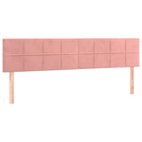 Letto a Molle con Materasso e LED Rosa 120x190 cm in Velluto