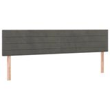 Letto a Molle Materasso e LED Grigio Scuro 120x190cm in Velluto