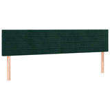 Letto a Molle con Materasso e LED Verde Scuro 120x190cm Velluto