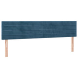 Letto a Molle Materasso e LED Blu Scuro 120x190 cm in Velluto