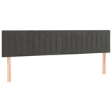 Letto a Molle Materasso e LED Grigio Scuro 120x190cm in Velluto