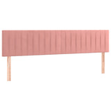 Letto a Molle con Materasso e LED Rosa 120x190 cm in Velluto