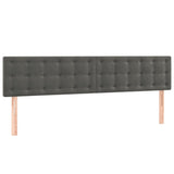 Letto a Molle Materasso e LED Grigio Scuro 120x190cm in Velluto