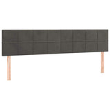Giroletto a Molle con Materasso Grigio Scuro 120x190 cm Velluto