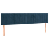 Giroletto a Molle con Materasso Blu Scuro 120x190 cm in Velluto