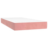 Giroletto a Molle con Materasso Rosa 120x190 cm in Velluto