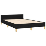 Giroletto senza Materasso Nero 120x190 cm in Tessuto