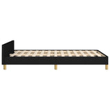Giroletto senza Materasso Nero 120x190 cm in Tessuto