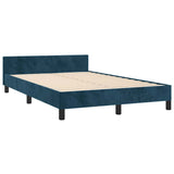 Giroletto senza Materasso Blu Scuro 120x190 cm Velluto