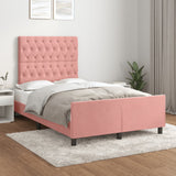 Giroletto senza Materasso Rosa 120x190 cm Velluto