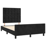 Giroletto senza Materasso Nero 120x190 cm Velluto