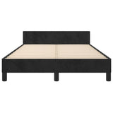 Giroletto senza Materasso Nero 120x190 cm Velluto