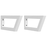 Reggimensole per Lavabo 2 pz Bianche Trapezio in Acciaio