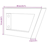 Reggimensole per Lavabo 2 pz Bianche Trapezio in Acciaio