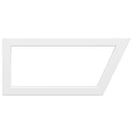 Reggimensole per Lavabo 2 pz Bianche Trapezio in Acciaio