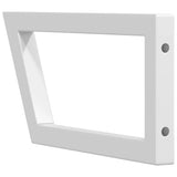 Reggimensole per Lavabo 2 pz Bianche Trapezio in Acciaio
