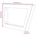 Reggimensole per Lavabo 2 pz Bianche Trapezio in Acciaio