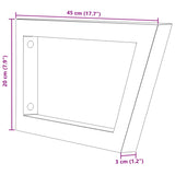 Reggimensole per Lavabo 2 pz Bianche Trapezio in Acciaio