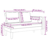 Chaise Longue con Cuscini Giallo in Velluto